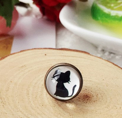 Cartoon Style Cat Alloy Plating Women's Ear Studs