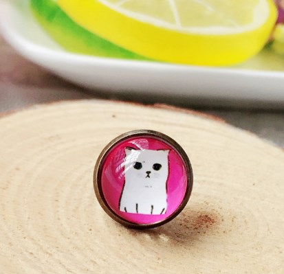 Cartoon Style Cat Alloy Plating Women's Ear Studs