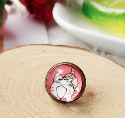 Cartoon Style Cat Alloy Plating Women's Ear Studs