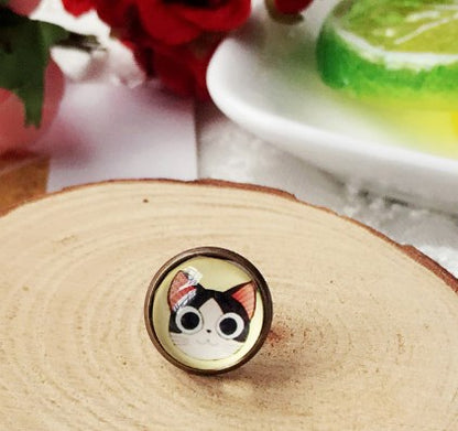 Cartoon Style Cat Alloy Plating Women's Ear Studs