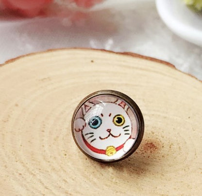 Cartoon Style Cat Alloy Plating Women's Ear Studs