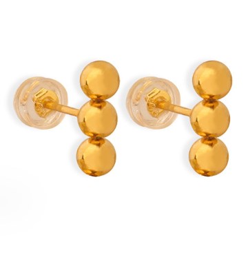 1 Pair Simple Style Geometric Plating Titanium Steel 18k Gold Plated Ear Studs