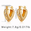 1 Pair Simple Style Heart Shape Copper Hoop Earrings