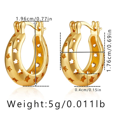 1 Pair IG Style Geometric Plating Inlay Copper Zircon Earrings