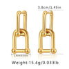 1 Pair Simple Style Geometric Plating Copper Drop Earrings