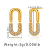 1 Pair Simple Style Geometric Plating Copper Drop Earrings