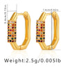 1 Pair Simple Style Geometric Plating Copper Drop Earrings