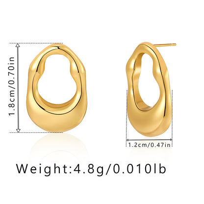 1 Pair Simple Style Geometric Plating Copper Drop Earrings