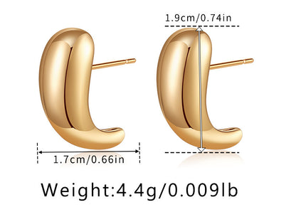 1 Pair Simple Style Geometric Plating Copper Ear Studs