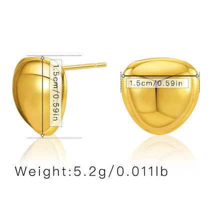 1 Pair Simple Style Geometric Plating Copper Ear Studs