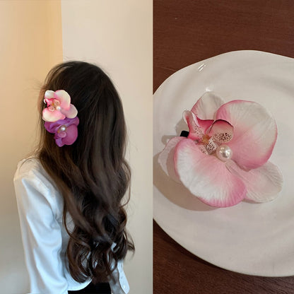 Women'S Sweet Flower Plastic Hair Clip Hair Claws