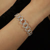 Titanium Steel Simple Style Circle Patchwork Plating Chain Bangle