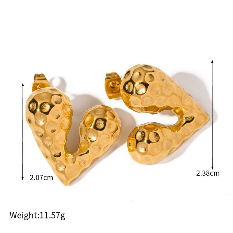 1 Pair Simple Style Geometric Stainless Steel 18k Gold Plated Ear Studs