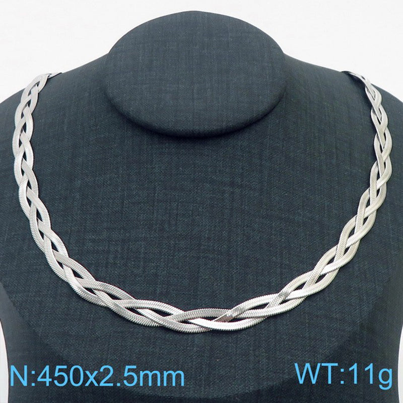 Basic Solid Color Titanium Steel Necklace