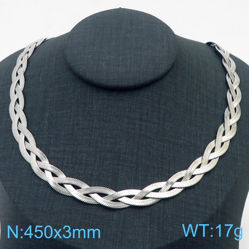 Basic Solid Color Titanium Steel Necklace