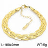 Basic Solid Color Titanium Steel Plating Gold Plated Necklace