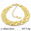 Basic Solid Color Titanium Steel Plating Gold Plated Necklace