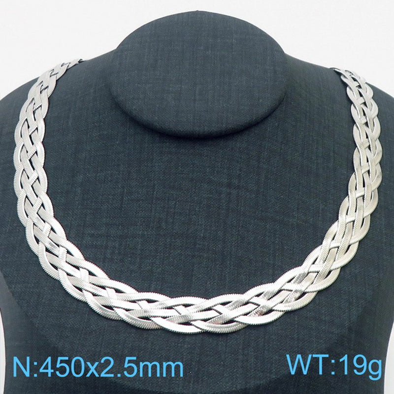 Basic Solid Color Titanium Steel Plating Gold Plated Necklace