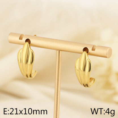 1 Pair Simple Style Geometric Plating Stainless Steel Gold Plated Ear Studs