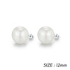 1 Pair Elegant Classic Style Round Plating Inlay Sterling Silver Artificial Pearls Rhodium Plated Ear Studs