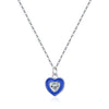 Elegant Simple Style Round Heart Shape Sterling Silver Epoxy Plating Inlay Zircon Rhodium Plated Pendant Necklace