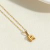 Simple Style Letter Stainless Steel Plating 14k Gold Plated Pendant Necklace