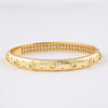 Retro Round Copper Plating Inlay Artificial Gemstones Bangle