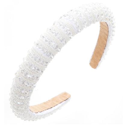 Women'S Elegant Glam Geometric Artificial Crystal Cloth Beaded Inlay Artificial Crystal Beads Hair Band