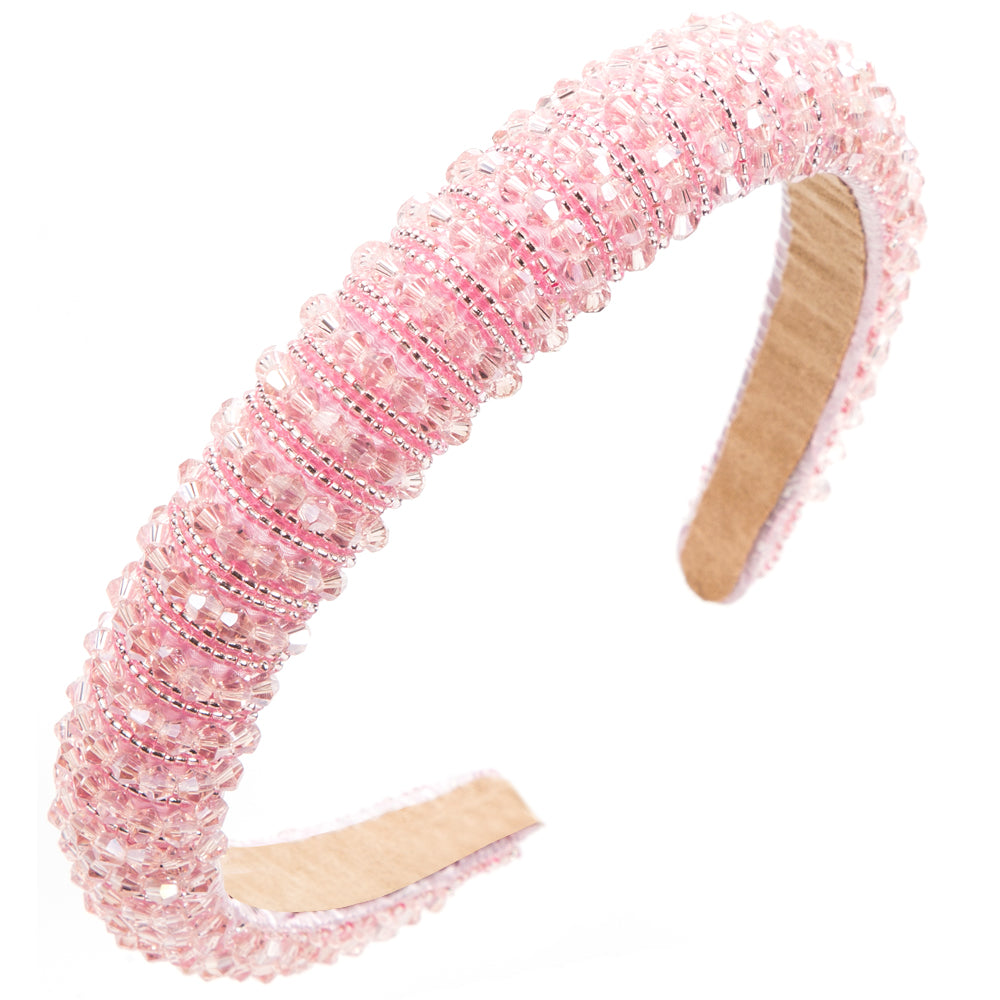 Women'S Elegant Glam Geometric Artificial Crystal Cloth Beaded Inlay Artificial Crystal Beads Hair Band