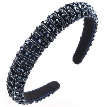 Women'S Elegant Glam Geometric Artificial Crystal Cloth Beaded Inlay Artificial Crystal Beads Hair Band