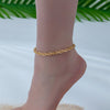 Ig Style Simple Style Geometric Solid Color Alloy Plating 14k Gold Plated Women's Leg Chain