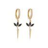 1 Pair Sweet Geometric Plating Inlay Copper Zircon 18k Gold Plated Earrings