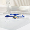 Hip-Hop Vintage Style Devil's Eye Palm Flower Glass Knitting Women's Bracelets