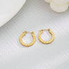 1 Pair Vintage Style U Shape Geometric Heart Shape Plating Stainless Steel Hoop Earrings