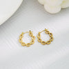 1 Pair Vintage Style U Shape Geometric Heart Shape Plating Stainless Steel Hoop Earrings