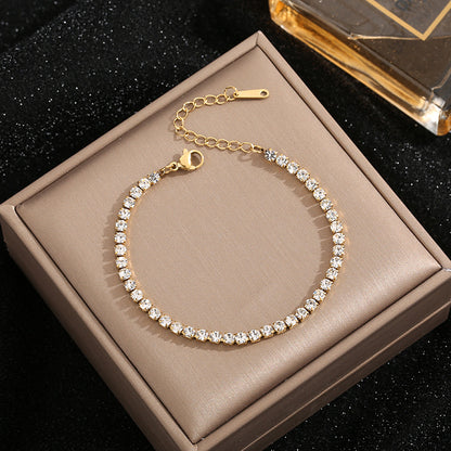 Elegant Solid Color Stainless Steel Plating 18k Gold Plated Bracelets