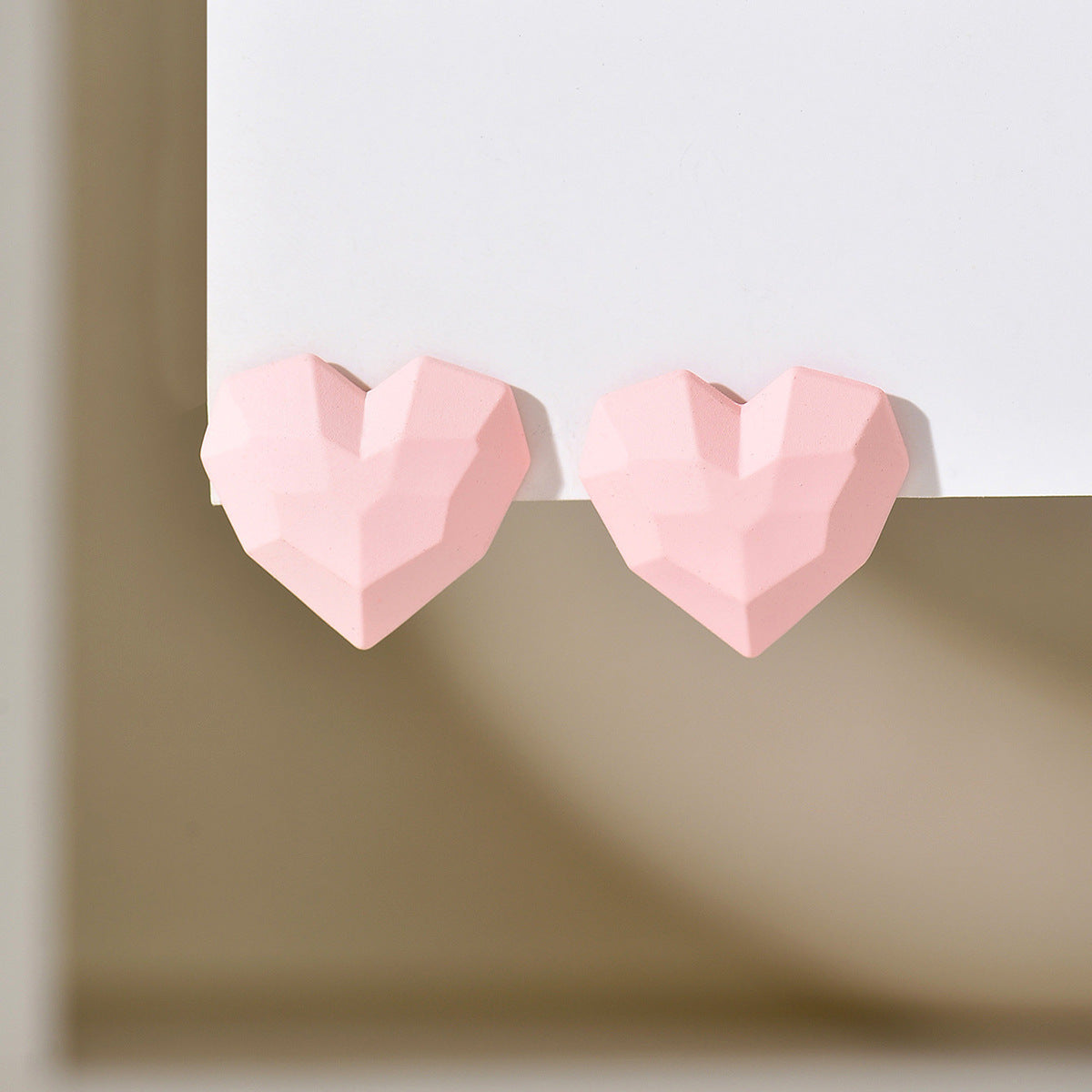 1 Pair Ig Style Heart Shape Plating Arylic Ear Studs