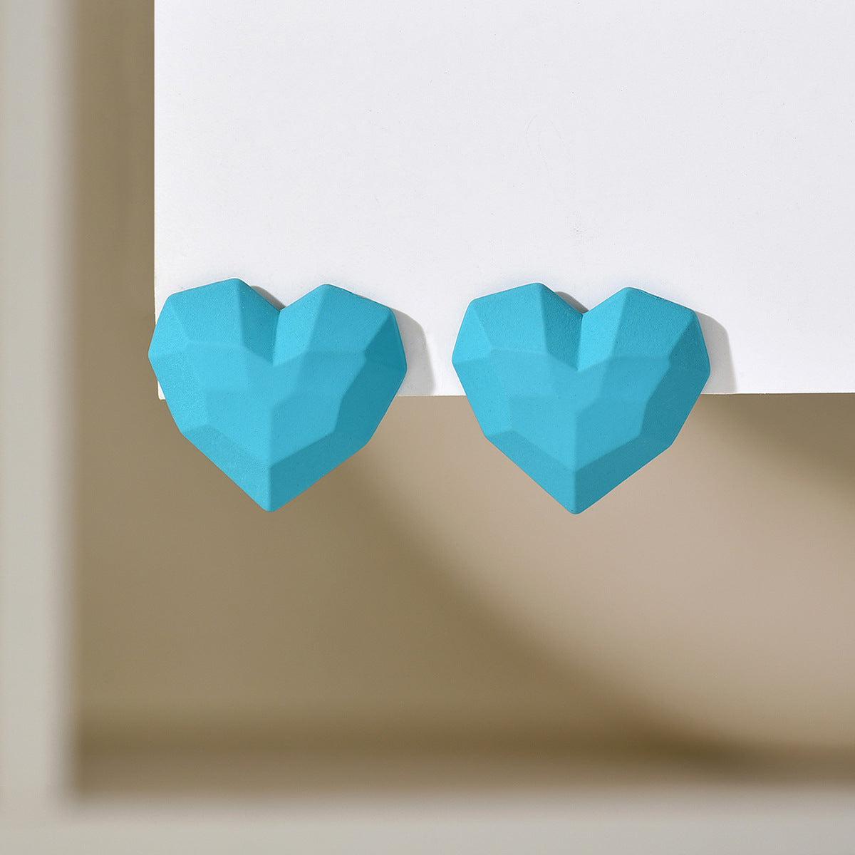 1 Pair Ig Style Heart Shape Plating Arylic Ear Studs