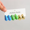 Wholesale Jewelry Ig Style Simple Style Water Droplets Arylic Spray Paint Ear Studs