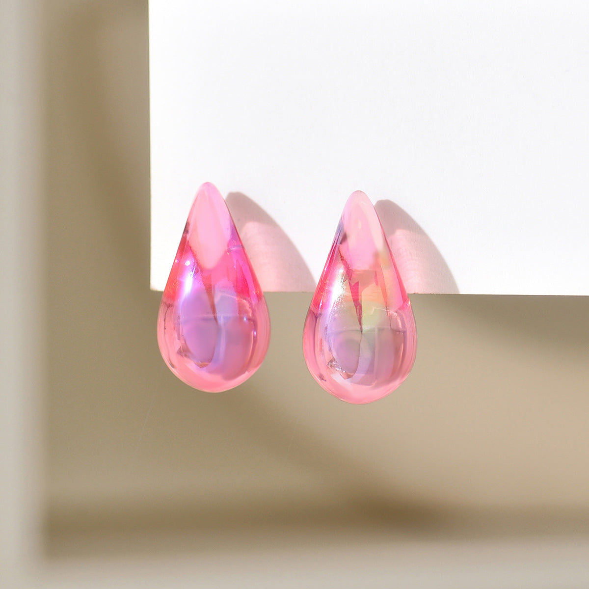 1 Pair Ig Style Classic Style Water Droplets Stoving Varnish Arylic Ear Studs