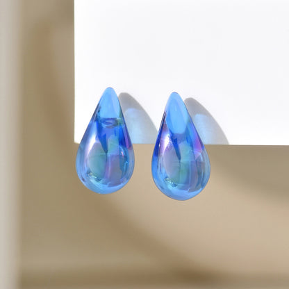 1 Pair Ig Style Classic Style Water Droplets Stoving Varnish Arylic Ear Studs