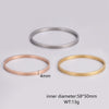 Casual Simple Style Circle Stainless Steel Plating Bangle