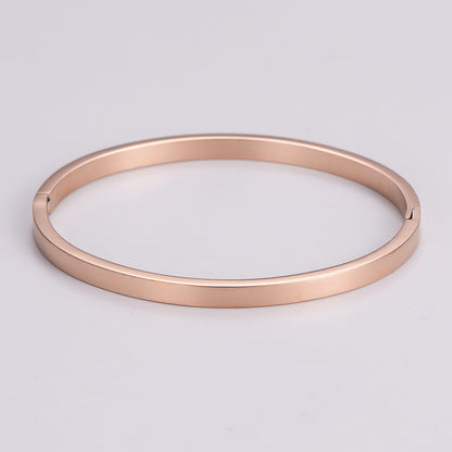 Casual Simple Style Circle Stainless Steel Plating Bangle