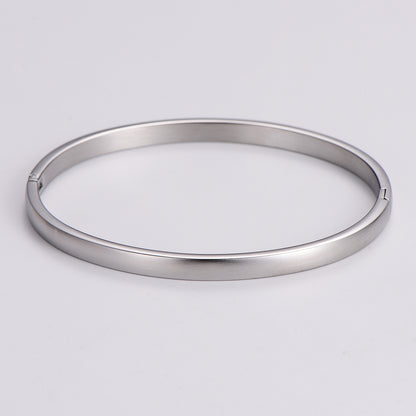 Casual Simple Style Circle Stainless Steel Plating Bangle