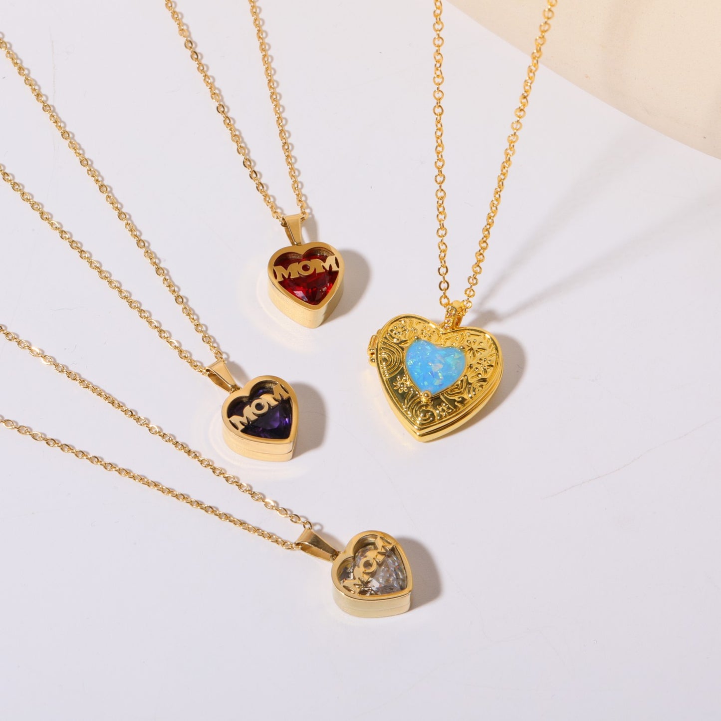 Copper Simple Style Commute Letter Heart Shape Plating Inlay Zircon Pendant Necklace