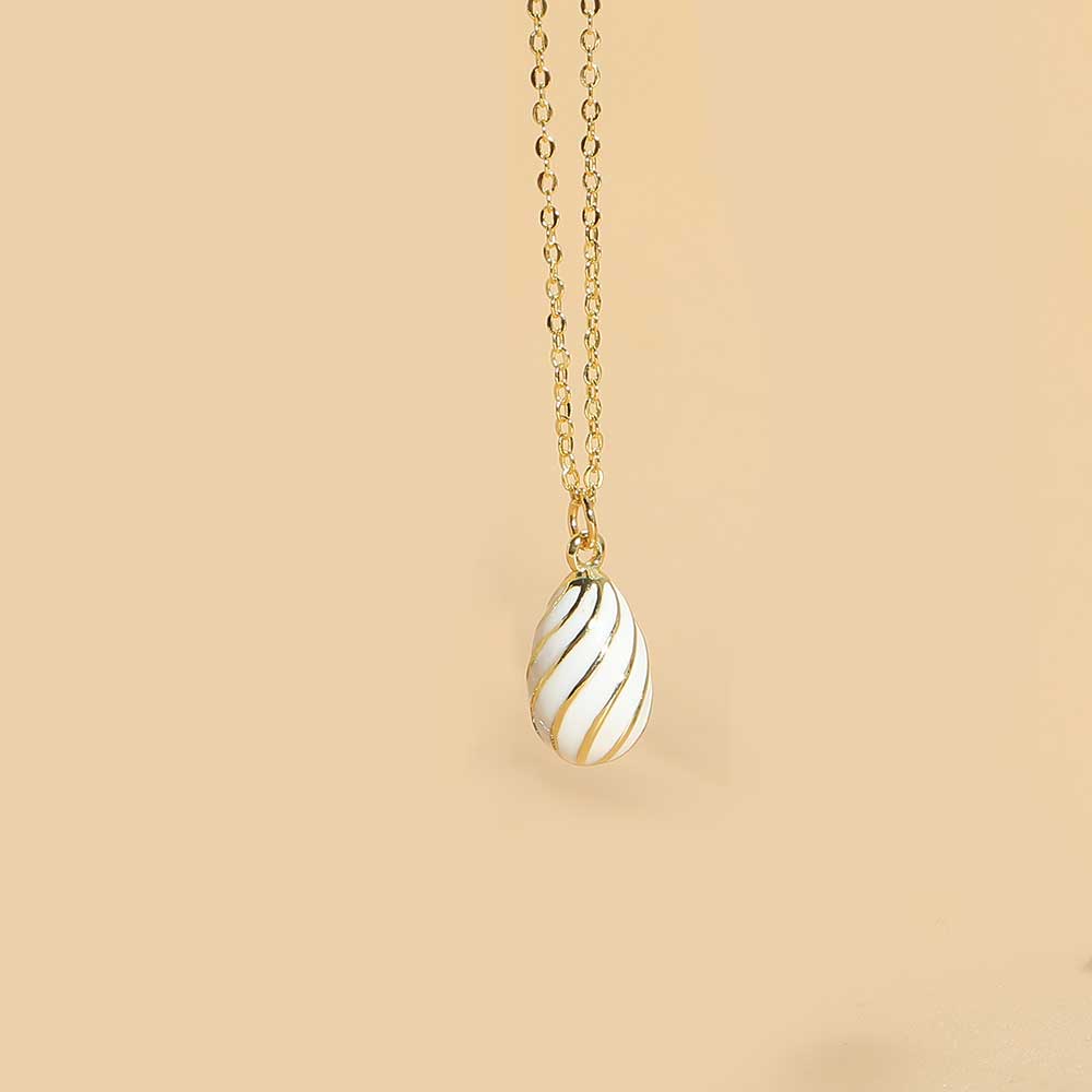 Copper Vintage Style Simple Style Water Droplets Enamel Plating Pendant Necklace