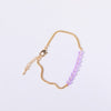 Elegant Color Block Titanium Steel Plating 18k Gold Plated Bracelets