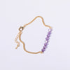 Elegant Color Block Titanium Steel Plating 18k Gold Plated Bracelets