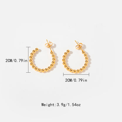 1 Pair Simple Style Roman Style Commute Sector Leaves Plating Stainless Steel Earrings