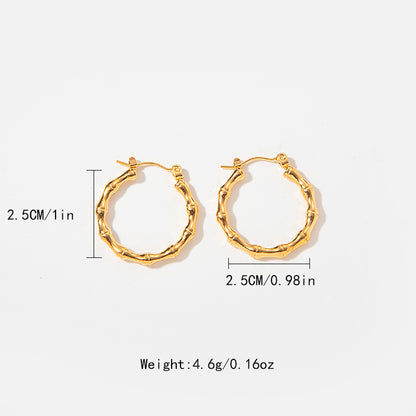 1 Pair Simple Style Roman Style Commute Sector Leaves Plating Stainless Steel Earrings